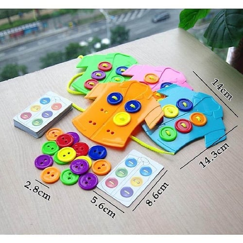 لعبة تحدي خياطة الأزارير للدقة والسرعة