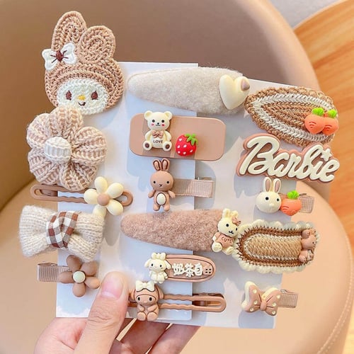 مشابك شعر متنوعة بأشكال لطيفة شكل عشوائي