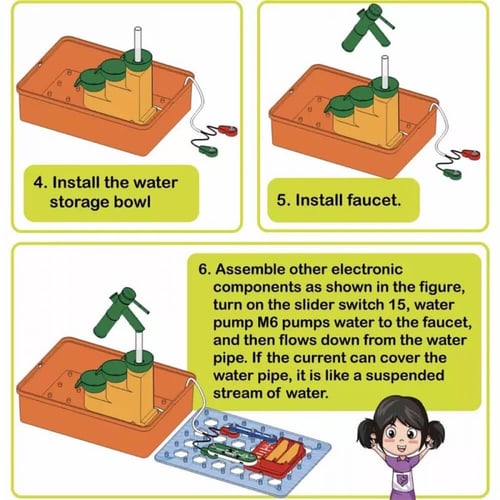 تحدي تجربة تدفق الماء العلمية