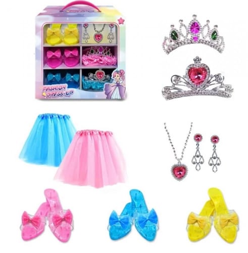 بكج ازياء الاميرة مع تاج وكعب