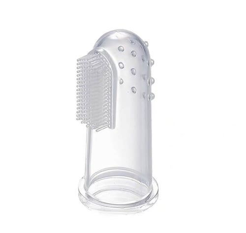 قطعة فرشاة اسنان سيلكون على شكل اصبع