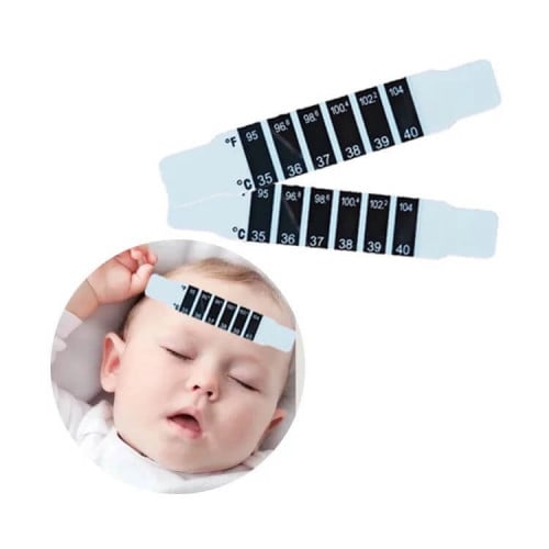 شريط ثرمومتو لقياس حرارة الطفل عن طريق الجبهة