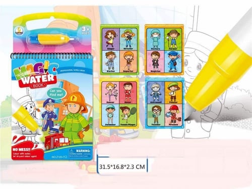 كتب تلوين سحرية بالماء تستخدم اكثر من مرة متنوع لل...