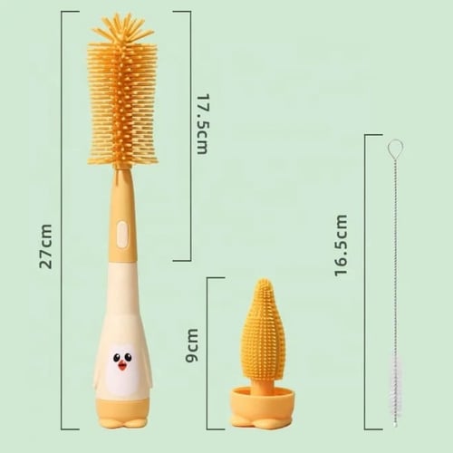 جديد طقم فرشاة لتنظيف رضاعة الاطفال من السيلكون