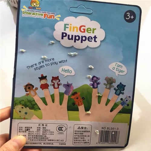 دمى الأصابع المسلية بأشكال الحيوانات