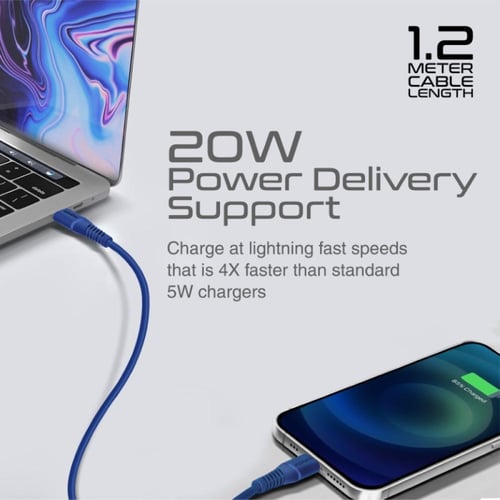 كابل USB-C إلى لايتينينغ معتمد من Apple MFi، 1.2 م...