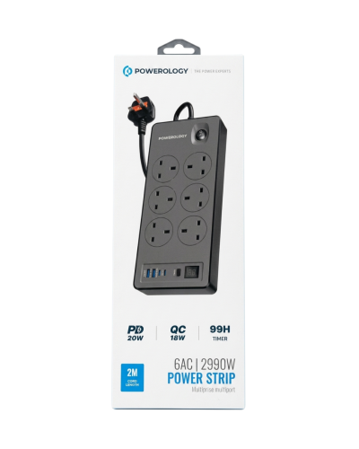 Powerology smart power distributor - 6 outlets wit...