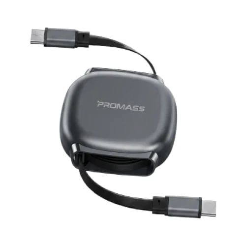Promass retractable data cable with 240W power