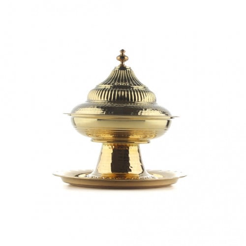 مطبقية تمر ذهبي منقوش وسط