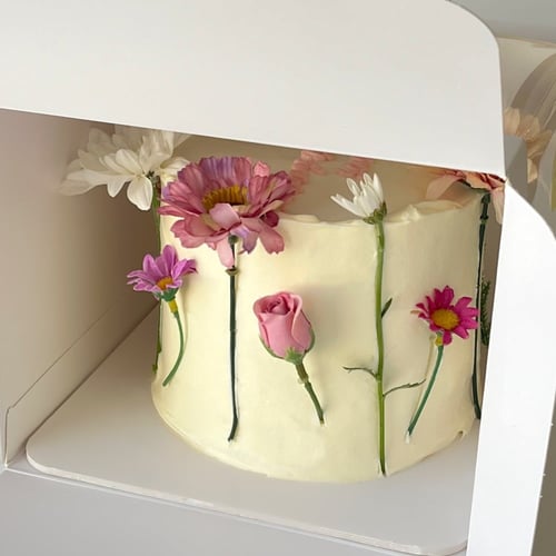 Tall Flowers Cake