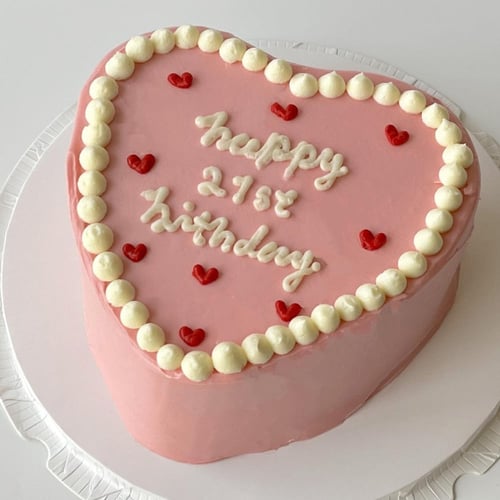 8inched heart shaped cake