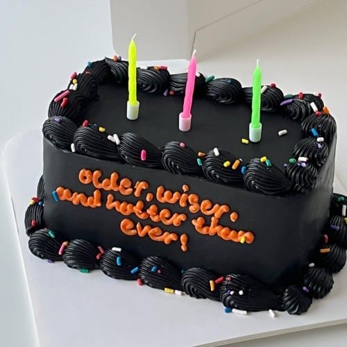 6inch Rectangular Black Cake