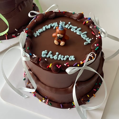 6inch Tall Ribbons Cake