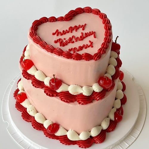 2TIER Heart Shaped Cake