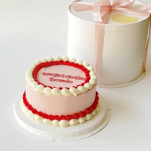 8inches Vanilla Circle Cake