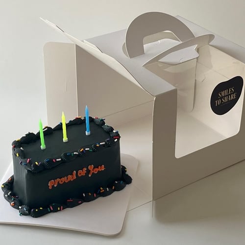6inch Rectangular Black Cake
