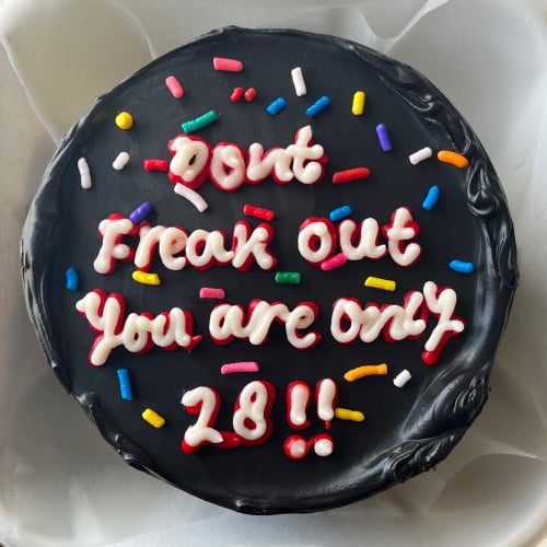 Lunchbox Black Cake w/sprinkles