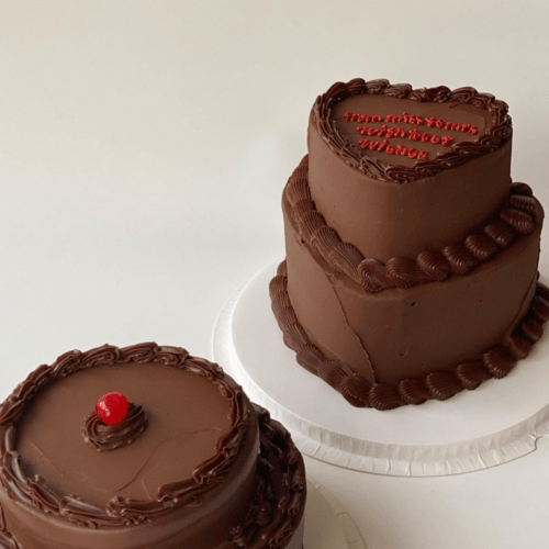 2tier Chocolate Heart Cake