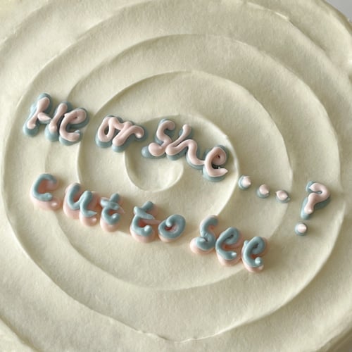 Tall Gender Reveal Cake