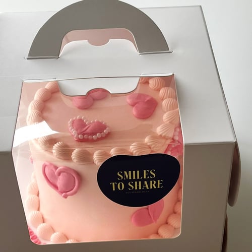 Tall Hearts Cake w/pearls