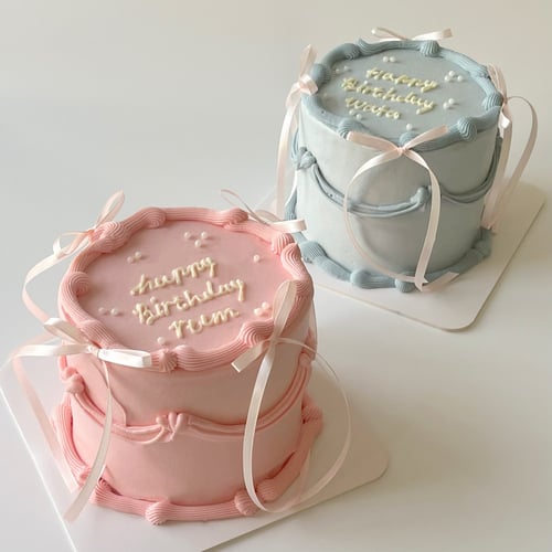 6inch Tall Ribbons Cake