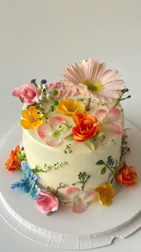 Tall flowers Spring Cake