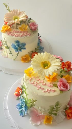 Tall flowers Spring Cake