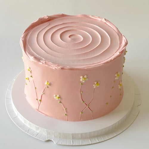 8inch Tall Flowers Cake