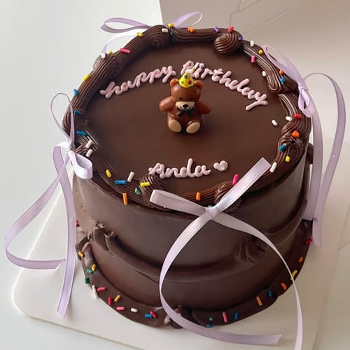 6inch Tall Ribbons Cake