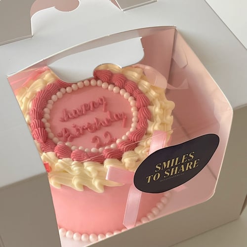 6inch Mini Cake W/Pearls &Ribbons