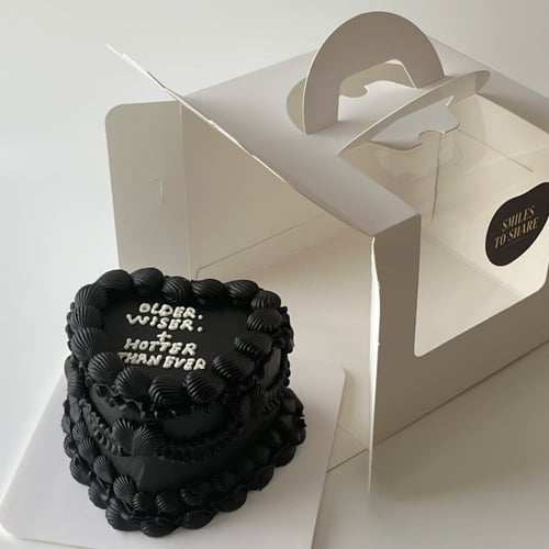 6inch Mini Black Heart Cake