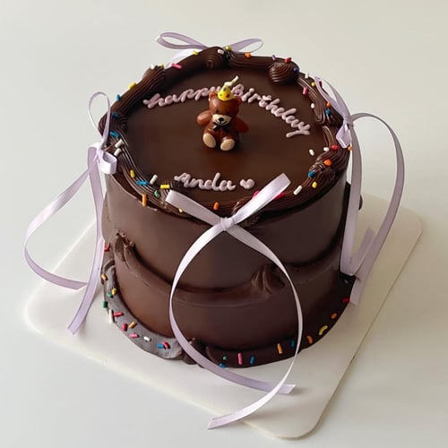 6inch Tall Ribbons Cake