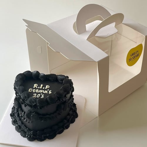 6inch Mini Black Heart Cake