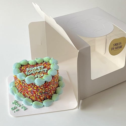 6inch Mini Sprinkles Heart Cake