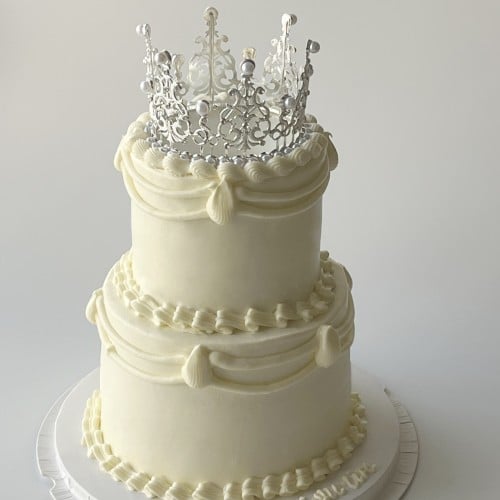7inch 2tier Cake w/Tiara