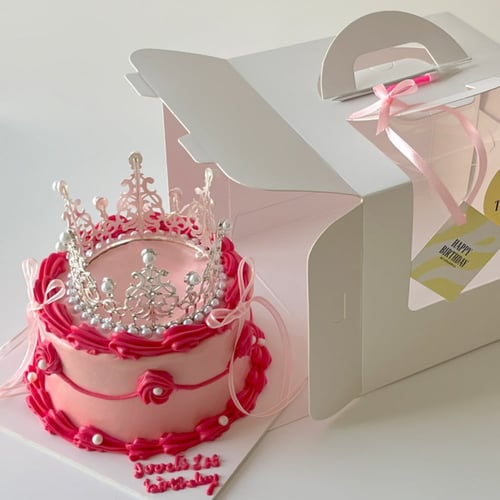 6inch Mini Tiara Cake w/Ribbons