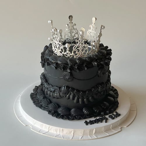 6inch Tall Tiara black Cake