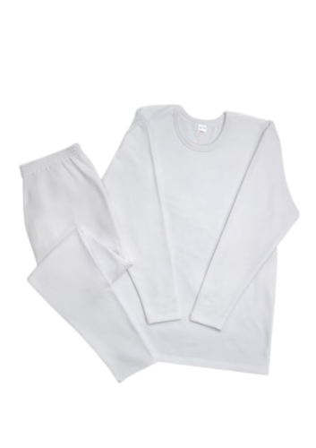 بجامة فرو كم طويل ( ابيض )