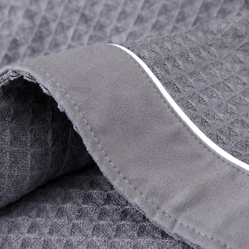 مناشف وافل رصاصي غامق