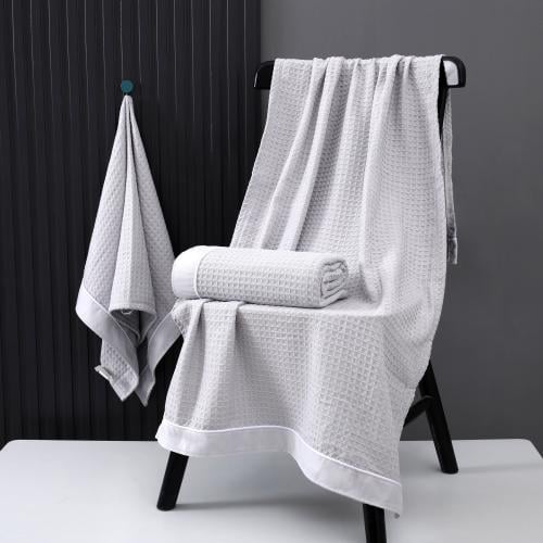 مناشف وافل رصاصي فاتح