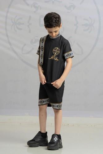 طقم يوم التاسيس تيشرت + شورت بالاسم