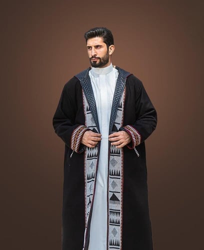 فروه رجالي تلتبس وجهين بيج-اسود