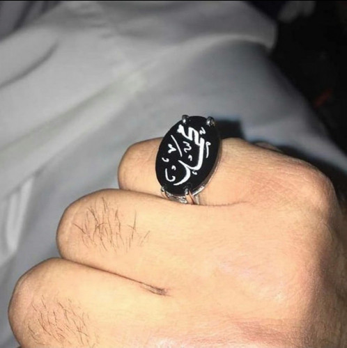 خاتم ملكي رجالي بالاسم فضه خالص عيار 925