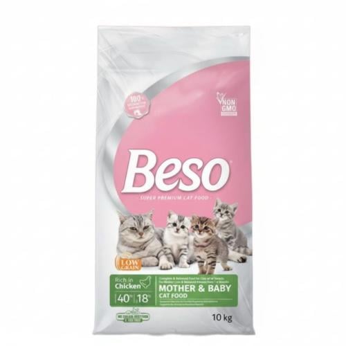 بيسو اكل قطط جاف بالدجاج للأم المرضعه وصغارها 10 ك...