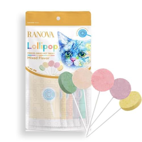 رانوفا - مصاصة لولي بوب للقطط والكلاب مجففة بالتجم...