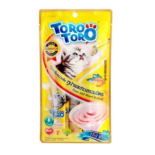 مكافئات تورو للقطط تونة مع مأكولات بحرية مشكلة مع...