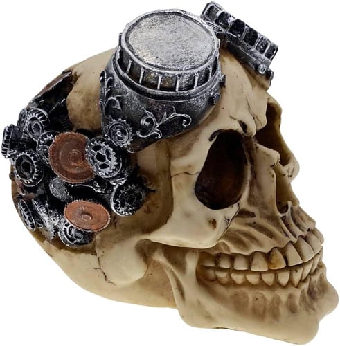 تخف لتزيين اخواض السمك على شكل جمجمه