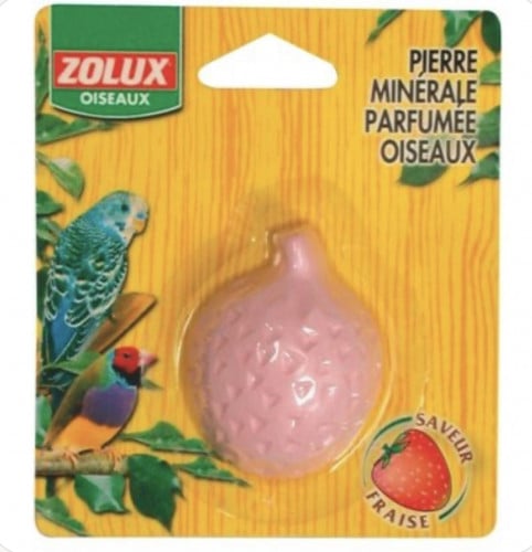 زولكس حجر معدني بنكهة الفراولة للطيور