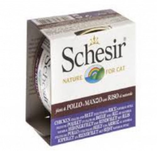 شيزر معلبات طعام رطب للقطط بنكهة فيليه الدجاج مع ل...