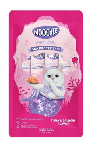 مكافاة موتشي بنكهة التونا والسلمون للقطط 5*15غ